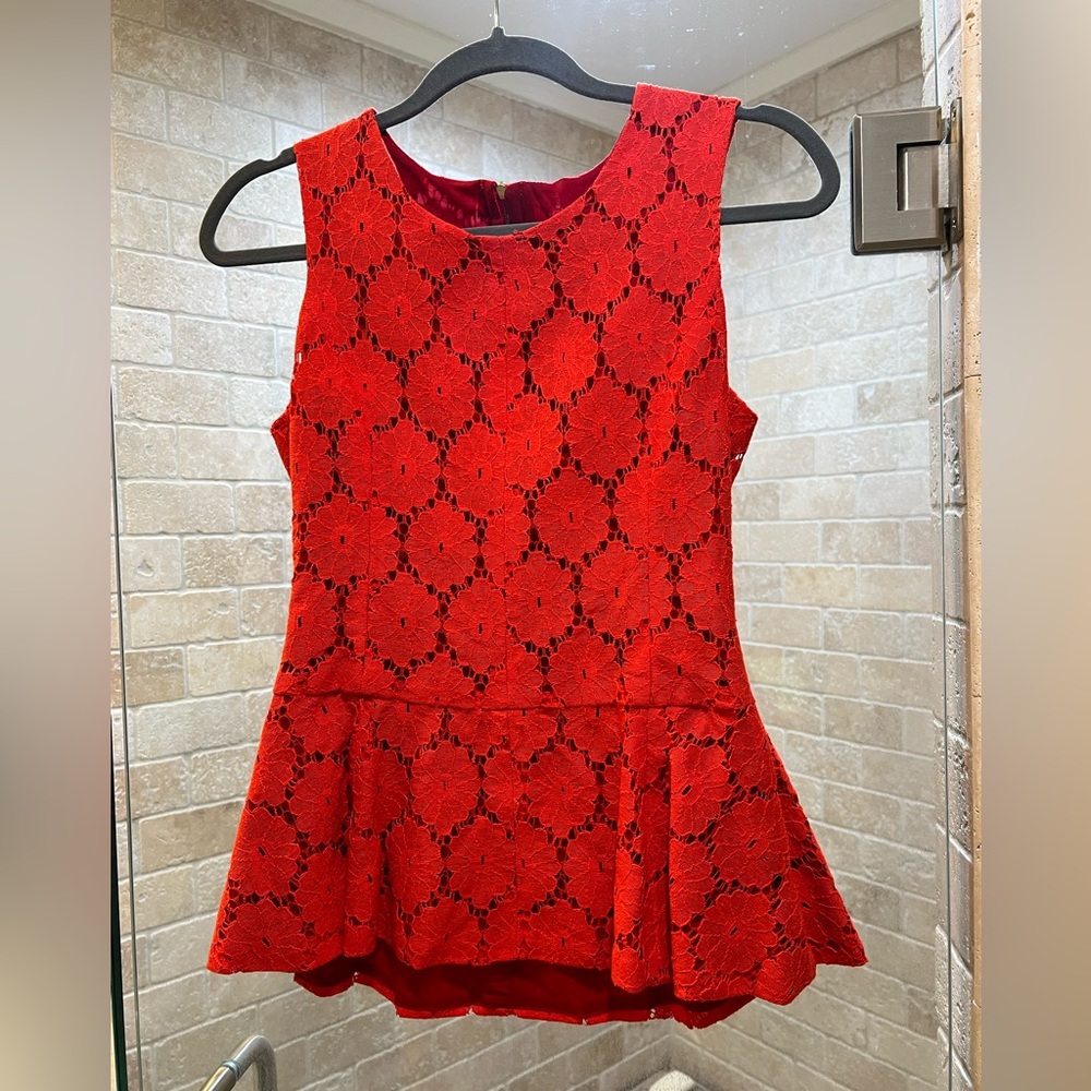 Brit Ryan Lace peplum top